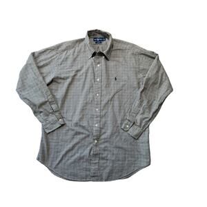 POLO by Ralph Lauren "BLAKE" collared shirt, L, Brown & Maroon check